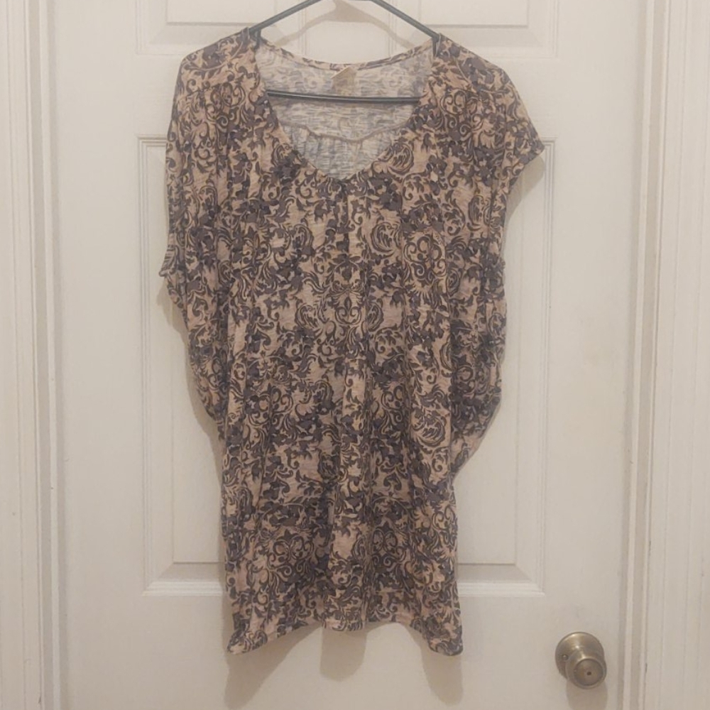 Olive Green Printed Blouse